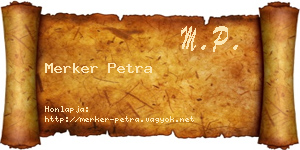 Merker Petra névjegykártya